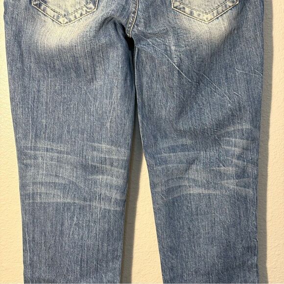 Guess Jeans Y2K 1981 Boyfriend Cropped Button Fly Blue Light Wash Women’s 26. - Picture 8 of 12